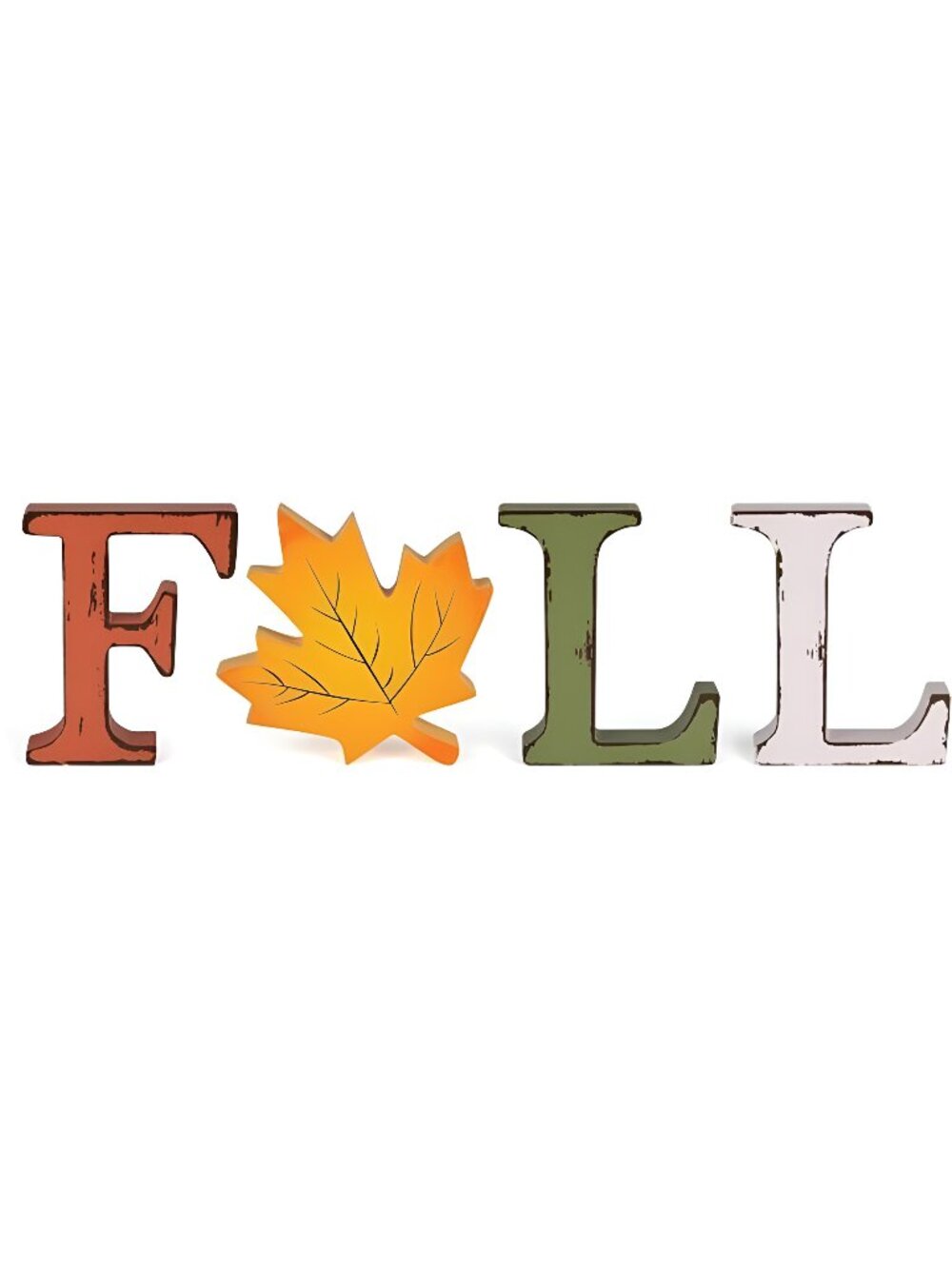 Fall Decorations for Home, 4 Pcs Thanksgiving Wooden Table Decor, Vintage